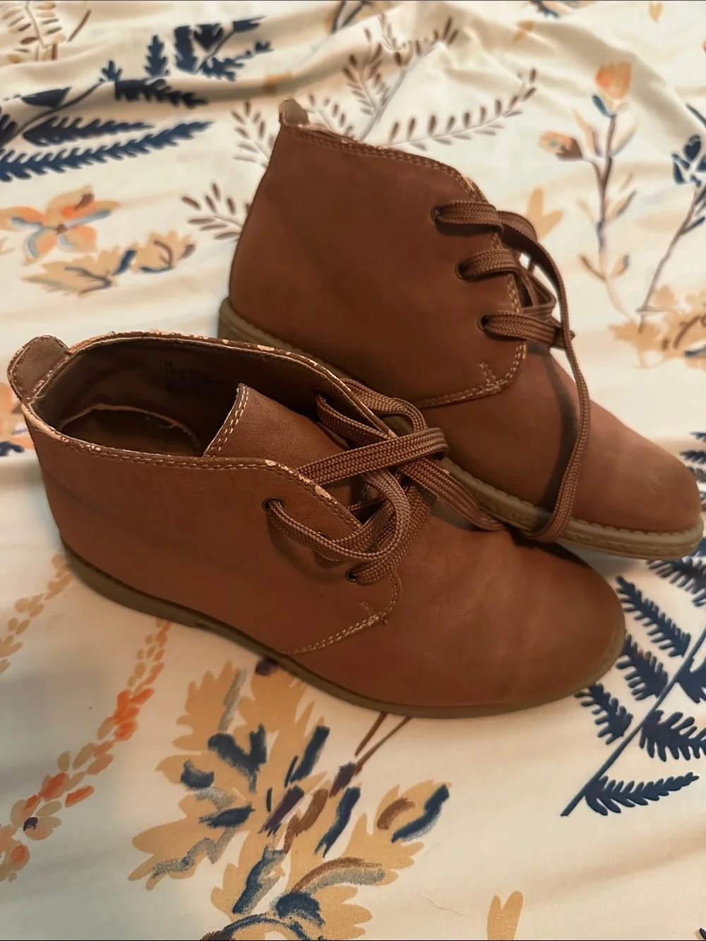 Boys Casual Brown Lace-Up Dress Shoes
